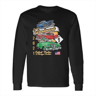 Woodward Ave M1 2021 Three Cars Long Sleeve T-Shirt | Favorety DE