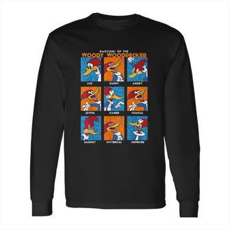 Woody Woodpecker Emotions Vintage Panel Poster Long Sleeve T-Shirt | Favorety