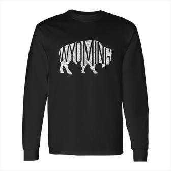 Wyoming Bison American Buffalo National Park Souvenir Gift Long Sleeve T-Shirt | Favorety UK