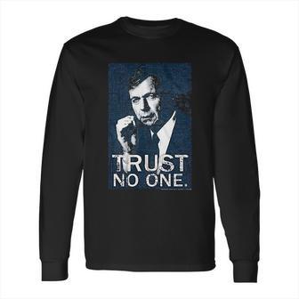 Xfiles Horror Thriller Tv Series Cigarette Smoking Man No Trust Long Sleeve T-Shirt | Favorety AU