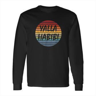 Yalla Habibi Retro Arabic Arab Sweetheart Islam Muslim Long Sleeve T-Shirt | Favorety AU