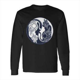 Yin Yang Cat Logo Long Sleeve T-Shirt | Favorety AU