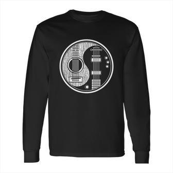 Ying Yang Acoustic Guitar Rock Star Gift Long Sleeve T-Shirt | Favorety AU