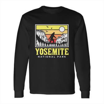 Yosemite National Park Us Bigfoot Sasquatch Yeti Funny Gift Long Sleeve T-Shirt | Favorety UK