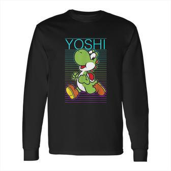 Yoshi Retro Gradient Fade Poster Long Sleeve T-Shirt | Favorety DE