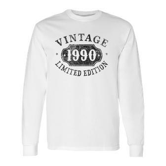 32 Years Old 32Nd Birthday Male Female Him Her Limited 1990 Ver2 Long Sleeve T-Shirt | Favorety UK