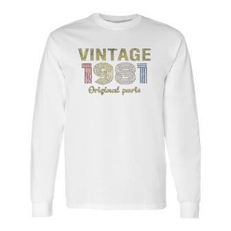 40Th Birthday Gift Vintage 1981 Original Parts Long Sleeve T-Shirt | Favorety AU