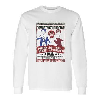 A&E Designs Ace Attorney Phoenix Wright Vs Miles Edgeworth Long Sleeve T-Shirt | Favorety