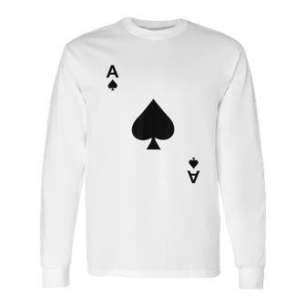 Ace Of Spades Blackjack Cards Poker Long Sleeve T-Shirt | Favorety