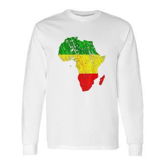 Africa Map Reggae Rasta Long Sleeve T-Shirt | Favorety