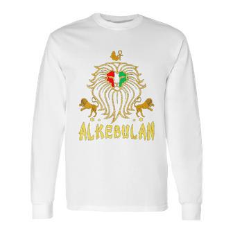 African Lion Rbg Ankh Alkebulan Kemetic Long Sleeve T-Shirt | Favorety CA