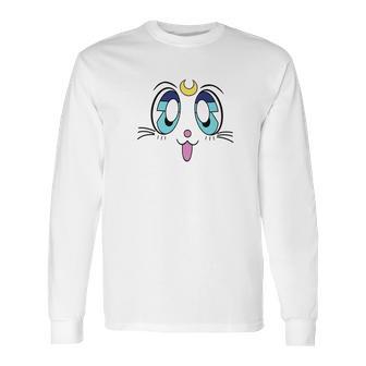 Anime Girls Sailor Of The Moon Princess White Face Cat Long Sleeve T-Shirt | Favorety