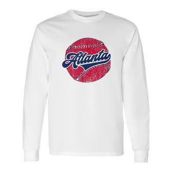 Atlanta Baseball | Atl Vintage Georgia Baseball Long Sleeve T-Shirt | Favorety UK