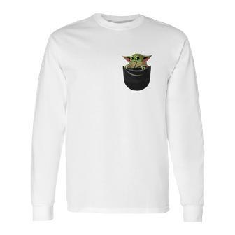 Baby Yoda In Pocket The Mandalorian Shirt Long Sleeve T-Shirt | Favorety UK