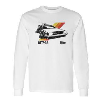 Back To The Future 35Th Retro Stripe Delorean Long Sleeve T-Shirt | Favorety DE