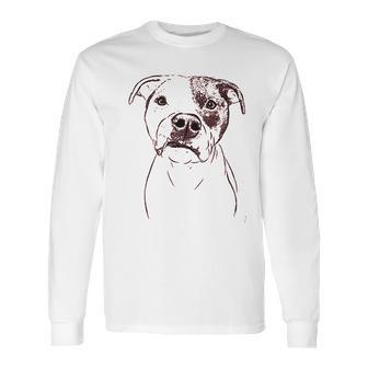 Bare Dexter The Pitbull Dog Triblend Long Sleeve T-Shirt | Favorety CA