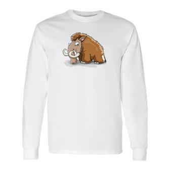 Big Wooly Mammoth Woolly Elephant Dinosaur Long Sleeve T-Shirt | Favorety CA