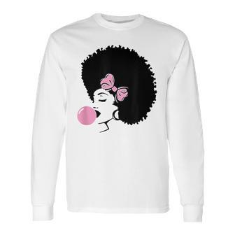 Black Girl With Bubble Gum Long Sleeve T-Shirt | Favorety DE