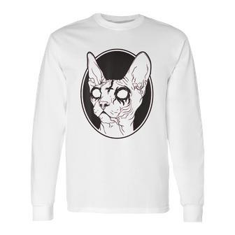 Black Metal Sphynx Cat I Pastel Goth And Death Metal Long Sleeve T-Shirt | Favorety DE