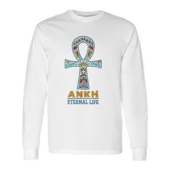 Black History African American Ankh Cross African Symbol Long Sleeve T-Shirt | Favorety UK