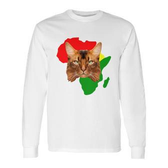 Black History Month African Map Somali Gift For Pet Lovers Proud Black Long Sleeve T-Shirt | Favorety