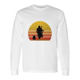 Bounty Hunter And Baby Mandalorian Long Sleeve T-Shirt | Favorety UK