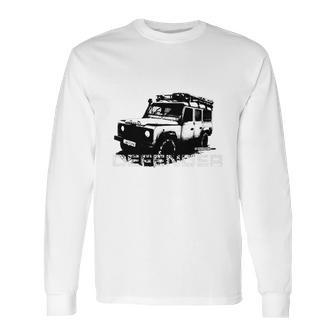 Brown Land Rover Defender Illustation - Autonaut Long Sleeve T-Shirt | Favorety UK