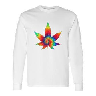 Cannabis Tie Dye Hippie Stoner Gift Long Sleeve T-Shirt | Favorety CA