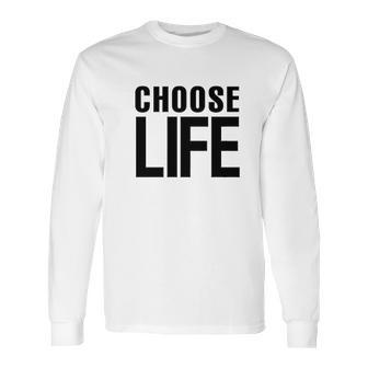 Choose Life Retro 80S Halloween Costume Graphic Long Sleeve T-Shirt | Favorety AU