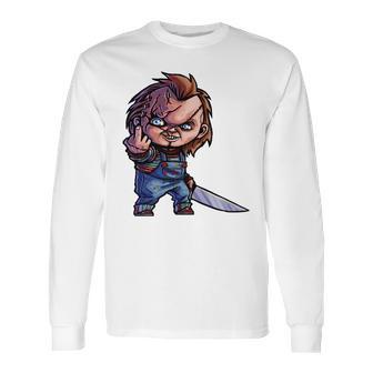 Chucky Middle Finger Long Sleeve T-Shirt | Favorety AU