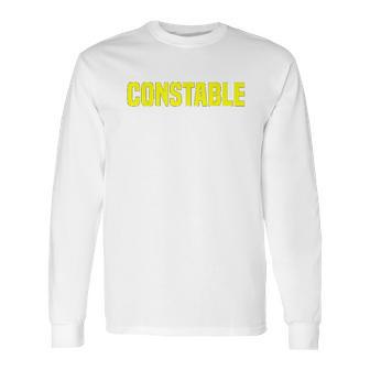 Constable Office Police Department Long Sleeve T-Shirt | Favorety UK