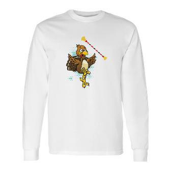 Cool Baton Twirling Turkey Twirler Thanksgiving Fun Long Sleeve T-Shirt | Favorety DE