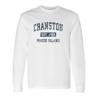 Cranston Rhode Island Ri Vintage Sports Design Long Sleeve T-Shirt | Favorety CA