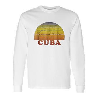 Cuba Retro Vintage 70S Throwback Long Sleeve T-Shirt | Favorety CA