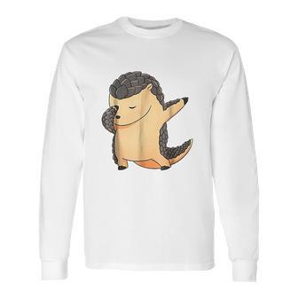 Dabbing Pangolin Endangered Manis Animal Long Sleeve T-Shirt | Favorety UK