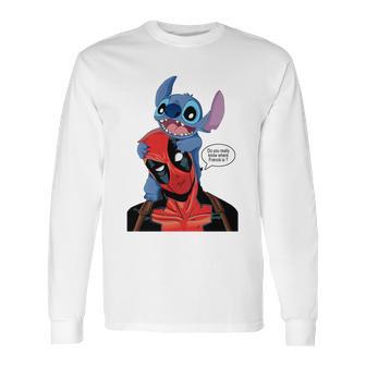 Deadpool Stitch T Shirt Long Sleeve T-Shirt | Favorety CA