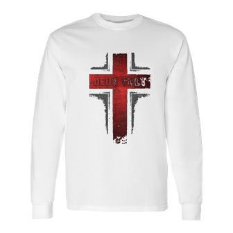 Deus Vult Knight Templar Vintage Long Sleeve T-Shirt | Favorety CA