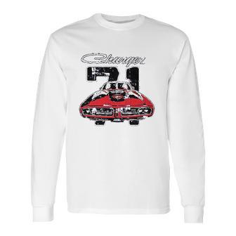 Dodge Charger 71 Distressed American Classic Muscle Car Long Sleeve T-Shirt | Favorety UK