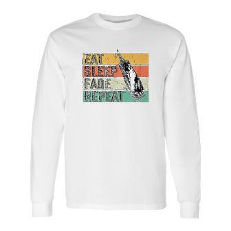 Eat Sleep Fade Repeat Barber Gift Hairstylist Barber Long Sleeve T-Shirt | Favorety UK