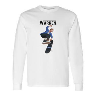 Elizabeth 2020 Warren Vans Logo Parody Long Sleeve T-Shirt | Favorety AU