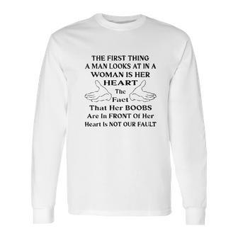 The First Thing Man Looks At In Woman Special 2022 Gift Long Sleeve T-Shirt | Favorety DE