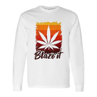 Funny Marijuana For Men Blaze It 420 Gift Long Sleeve T-Shirt | Favorety DE