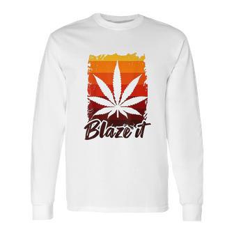 Funny Marijuana For Men Blaze It Long Sleeve T-Shirt | Favorety DE