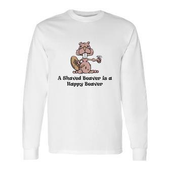 Funny Shaved Beaver Shirt 1 Long Sleeve T-Shirt | Favorety