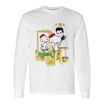 Funny Snoopys Painting The Picture - Elvis Presley Long Sleeve T-Shirt | Favorety CA