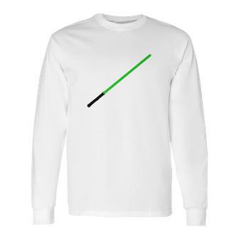 Green Light Saber T-Shirt Long Sleeve T-Shirt | Favorety CA