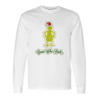 Grinch Guess Who Back Long Sleeve T-Shirt | Favorety