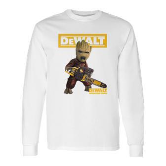 Groot With Logo Dewalt Shirt Long Sleeve T-Shirt | Favorety AU