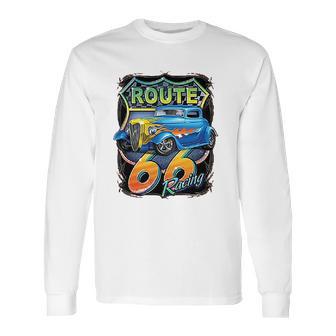 Hot Rod Route 66 Sign Long Sleeve T-Shirt | Favorety CA