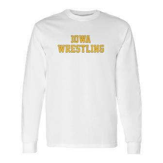 Iowa Hawkeyes Block Iowa Wrestling Long Sleeve T-Shirt | Favorety DE